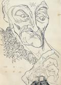 Az ozorai jobbágyfelkelés évfordulójának plakátterve, 1966, tus, toll, papír, 85x61 cm