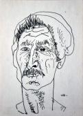 Bácsi, 1970-es évek, tus, papír, 12x10 cm