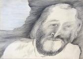 "Jönarckép", 1990-es évek, ceruza, apír, 21x30 cm