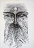 A Mester jelenése, 1980-as évek, ceruza, papír, 42x30 cm