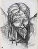 Krisztus, 1969 kl, tus, toll, papír, 63x49,5 cm