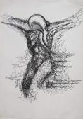 Corpus, 1993, tus, toll, papír, 59x42 cm