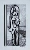 Família III. (Találkozás), 1970, tus, fotópapír, 24x18 cm
