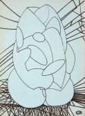 Totem, 1970 kl, tus, papír (könyvtári leírókarton), 21x15 cm