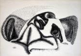 Kívül / Belül, 1974 kl, tus, papír, 21x30 cm