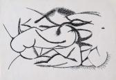 Oázis, 1974, tus, toll, 21x29,5 cm