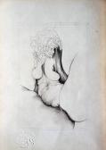 Catullusra várva, 2000-2002 között, ceruza, szárazpecsét, papír, 30x21 cm