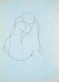 Gömb-baba, 1970 kl, tus, papír (könyvtári leírókarton), 30x21,5 cm