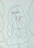 Apokrif gyakorlat, 1970-es évek vége, tus, toll, papír, 21x15 cm