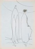 Dagály előtt, 1970-es évek, tus, papír (könyvtári leírókarton), 21x15 cm