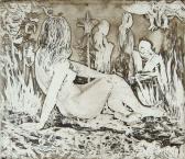 Látomás, 1966, rézkarc, papír, 29x42 cm / 163x185 mm