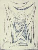 Madonna VII., 1972, rézkarc, papír, 30x21 cm / 118x88 mm
