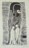 Akik elmentek, 1966, linómetszet, papír, 30x21 cm