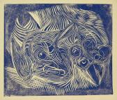 Őszi asztal, 1978-80 kl, linómetszet, papír, 21x30 cm / 150x175 mm