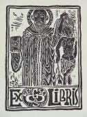 Ex libris sorozat, 1970-es évek, linómetszet, papír, 29,5x21 cm / 120x85 mm