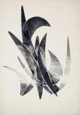 "TRB" II., 1970, papírmetszet, vegyes technika, papír, 30x21 cm "TRB" II., 1970, papírmetszet, vegyes technika, papír, 30x21 cm