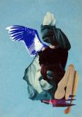 Orgonasíp II., 1990-es évek, kollázs, papír, 29,5x21 cm