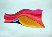 Szirom III., 1973 kl, 1973 kl, filctoll, szárazpecsét, papír, 21x29,5 cm