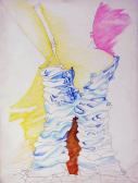 Forma és tartalma, 1978, színes ceruza, toll, tus, papír, 32x24 cm