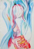 Metamorphoses VIII. (Ovidius emlékére), 1980, színes ceruza, papír, 50x34,5 cm