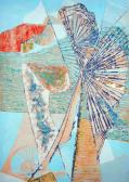 Hajózó idő I., 1968, olaj, papír, 61x43 cm