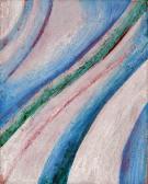 Kétoldalas kép, 1985 kl, akril, karton, 5,5x4,5 cm