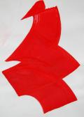 Vörös jelek II., 1993, tempera, papír, 51x36,5 cm