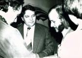 Kiállítása, FMK, 1976 (balról Kecskeméti Károly ig., Pozsgay Imre és GOS)